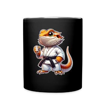Bearded Dragons Bearded Dragons Karate Samurai - Full Colour Mug - black - Front