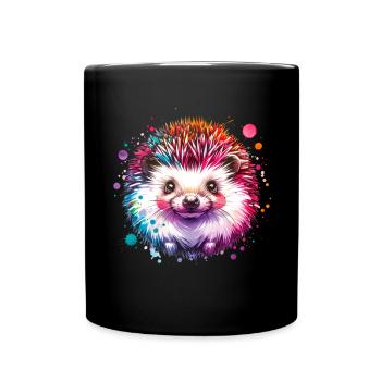 Hérisson - Mug uni - noir - Devant
