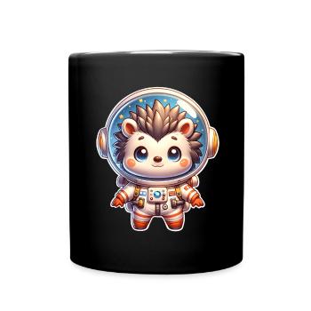 Hérisson Astronaute - Mug uni - noir - Devant
