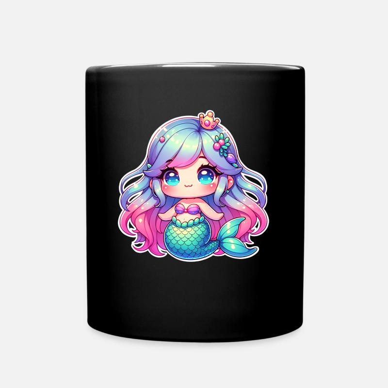 Meerjungfrau - Tasse einfarbig - Schwarz
