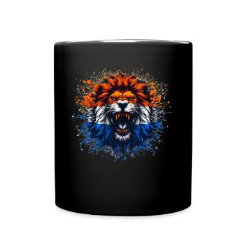 Holland shirts- NL Lion in flag colors - Full Colour Mug - black - Front