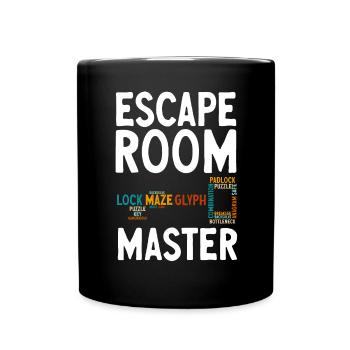 Escape Room - Tasse einfarbig - Schwarz - Vorne