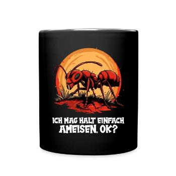 Ant Ameisen Ameise - Tasse einfarbig - Schwarz - Vorne