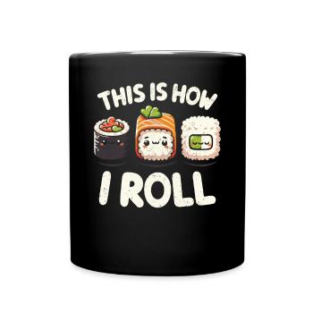 Sushi - Tasse einfarbig - Schwarz - Vorne