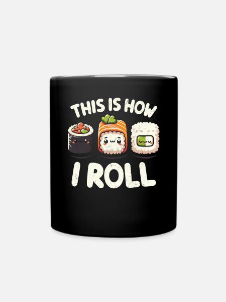 Sushi - Tasse einfarbig - Schwarz