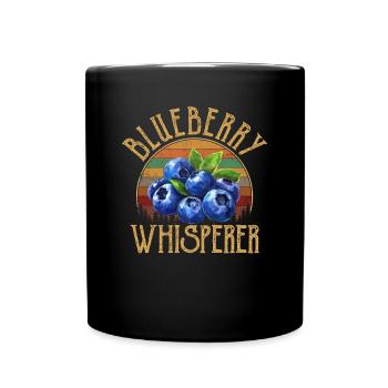 blueberry whisperer, blueberry - Tasse einfarbig - Schwarz - Vorne