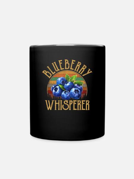 blueberry whisperer, blueberry - Tasse einfarbig - Schwarz