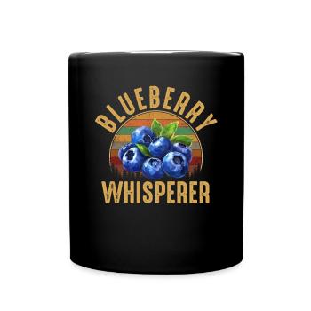 blueberry whisperer, blueberry - Tasse einfarbig - Schwarz - Vorne