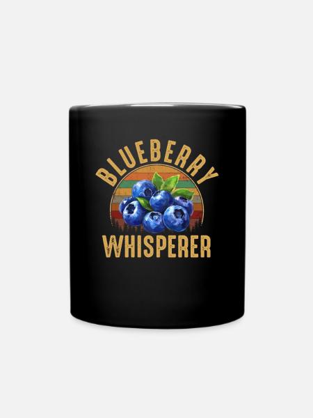 blueberry whisperer, blueberry - Tasse einfarbig - Schwarz