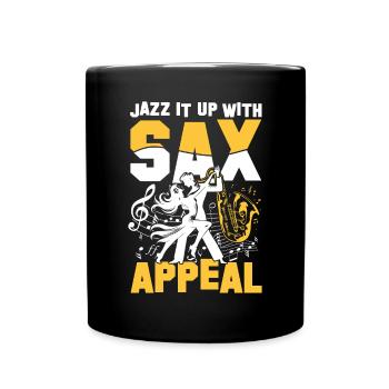 Jazz It Up With Sax Appeal - Tasse einfarbig - Schwarz - Vorne