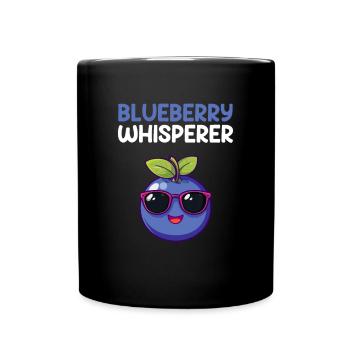 blueberry whisperer, blueberry - Tasse einfarbig - Schwarz - Vorne