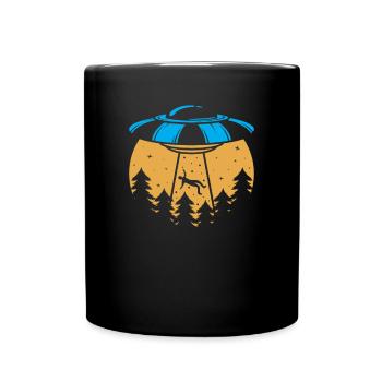Lustiges Alien Außerirdische Geschenk - Tasse einfarbig - Schwarz - Vorne