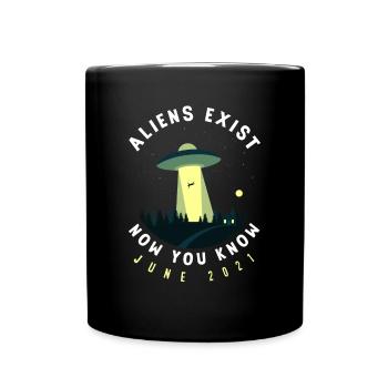 Lustiges Alien Außerirdische Geschenk - Tasse einfarbig - Schwarz - Vorne