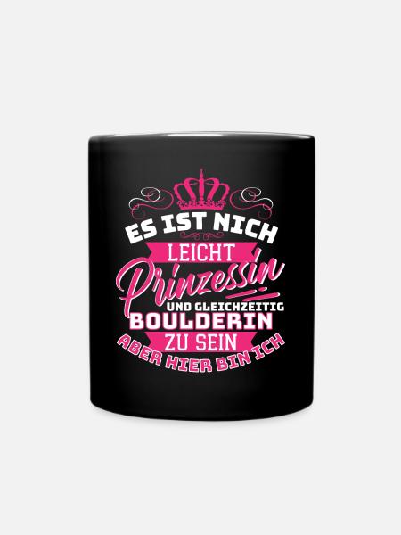 Princess & Boulder Funny Boulder - Full Colour Mug - black