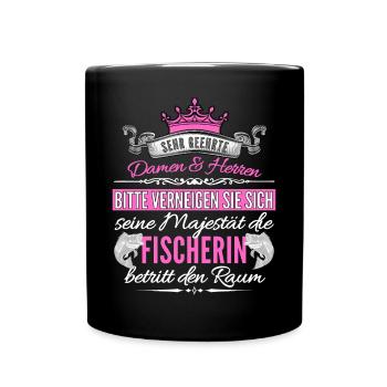 Pêcheur Pêche Pêche Pêcheuse Pêcheuse - Mug uni - noir - Devant