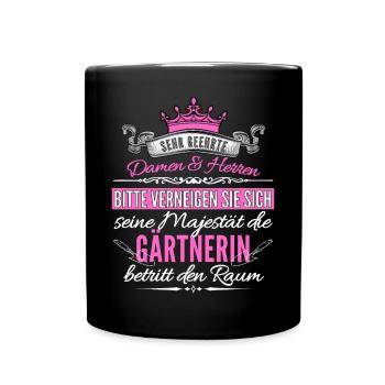 Drôle de dicton de jardinier pour le jardinage dans le - Mug uni - noir - Devant