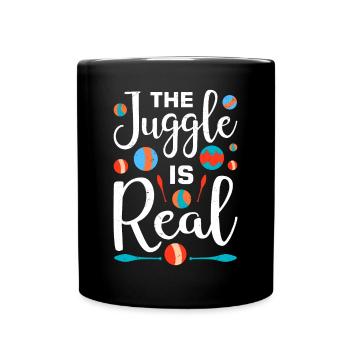 Witziger Jonglieren Spruch - Tasse einfarbig - Schwarz - Vorne
