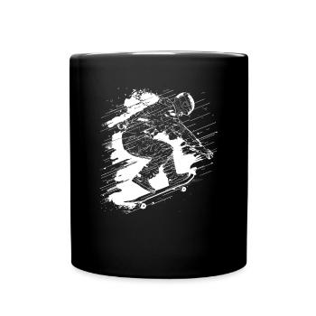 Skateboarder - Tasse einfarbig - Schwarz - Vorne