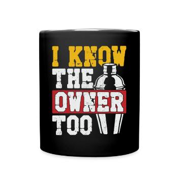 Barman Mixologue Je connais le - Mug uni - noir - Devant