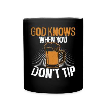 Bartender Mixologist God Knows - Tasse einfarbig - Schwarz - Vorne