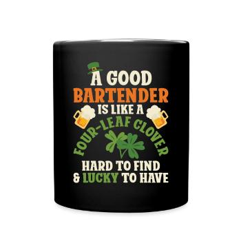 Bartender Mixologist St Patricks - Tasse einfarbig - Schwarz - Vorne