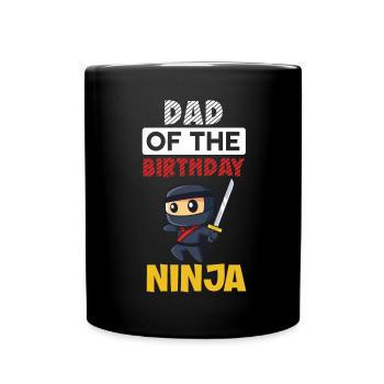 Ninja Dad Birthday Matching Family Ninja Warrior - Tasse einfarbig - Schwarz - Vorne