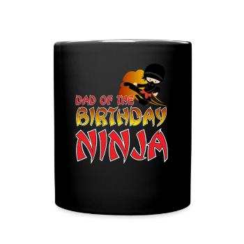 Ninja Dad Birthday Matching Family Ninja Warrior - Tasse einfarbig - Schwarz - Vorne
