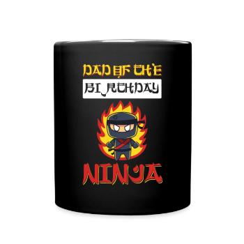 Ninja Dad Birthday Matching Family Ninja Warrior - Tasse einfarbig - Schwarz - Vorne