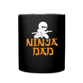 Ninja Dad Birthday Matching Family Ninja Warrior - Tasse einfarbig - Schwarz - Vorne