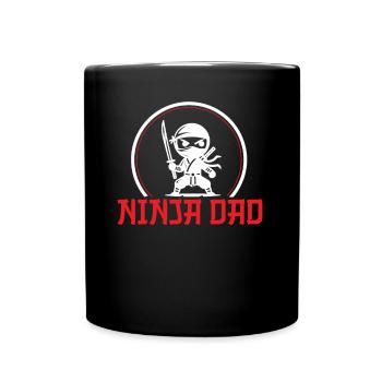 Ninja Dad Birthday Matching Family Ninja Warrior - Tasse einfarbig - Schwarz - Vorne