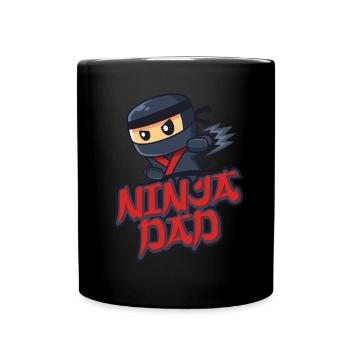 Ninja Dad Birthday Matching Family Ninja Warrior - Tasse einfarbig - Schwarz - Vorne