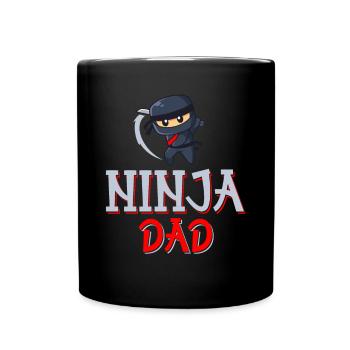 Ninja Dad Birthday Matching Family Ninja Warrior - Tasse einfarbig - Schwarz - Vorne