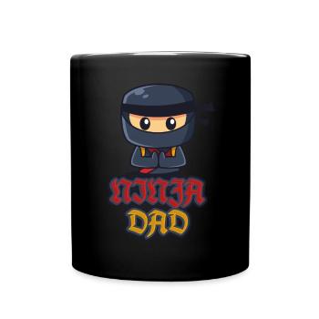 Ninja Dad Birthday Matching Family Ninja Warrior - Tasse einfarbig - Schwarz - Vorne