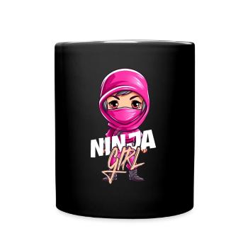 Ninja Girl Drôle Fête D’anniversaire Bday Girl - Mug uni - noir - Devant