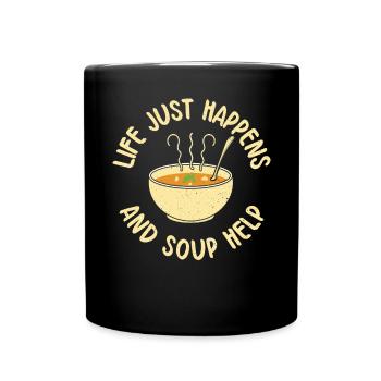 Soup Lovers Gifts - Tasse einfarbig - Schwarz - Vorne