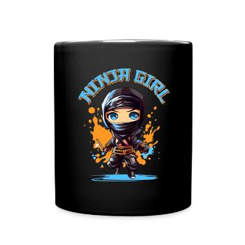 Ninja Girl Drôle Fête D’anniversaire Bday Girl - Mug uni - noir - Devant
