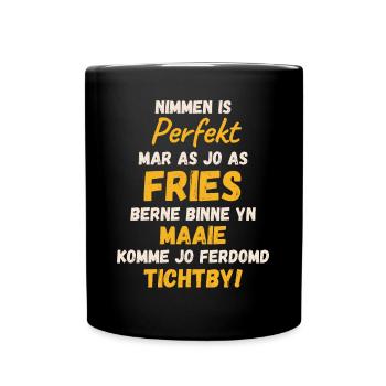 Mei Geboren Friesen - Humour unique Texte frison - Mug uni - noir - Devant