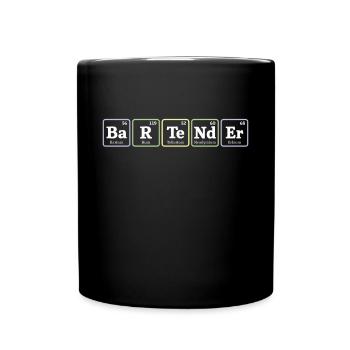 Bartender Mixologist Elements - Tasse einfarbig - Schwarz - Vorne
