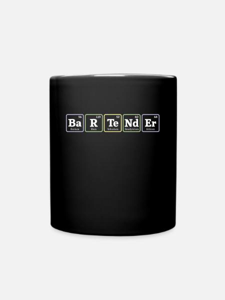 Bartender Mixologist Elements - Tasse einfarbig - Schwarz