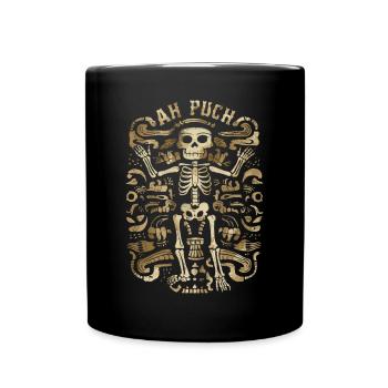 Maya Gott Mayan Göttin Ah Puch Kunstwerk - Tasse einfarbig - Schwarz - Vorne