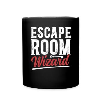 Escape Room - Tasse einfarbig - Schwarz - Vorne