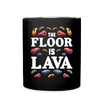 Le sol est en bloc de lave - Mug uni - noir - Devant