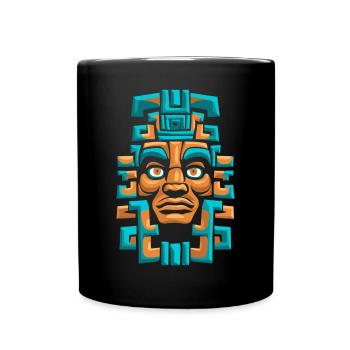 Dieu Maya Mythologie Maya Itzamna Masque Ancien - Mug uni - noir - Devant