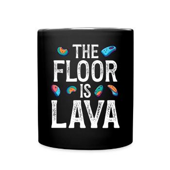 Der Boden ist Lava Bouldern - Tasse einfarbig - Schwarz - Vorne