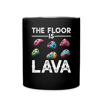Le sol est en bloc de lave - Mug uni - noir - Devant