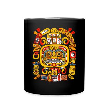Aztec God Ancient Mythology Xipe Totec - Full Colour Mug - black - Front