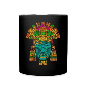 Aztec God Ancient Mythology Tlaloc - Full Colour Mug - black - Front