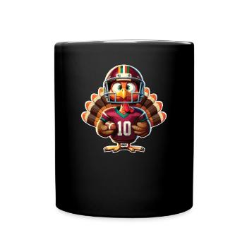 Joueur de football de Thanksgiving Turquie - Mug uni - noir - Devant