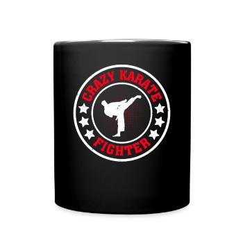 Crazy Karate Fighter - Karate Fighting Karate Figh - Full Colour Mug - black - Front