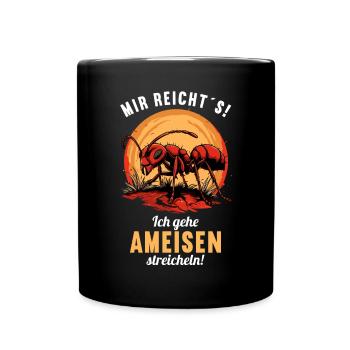 Ant Ameisen Ameise - Tasse einfarbig - Schwarz - Vorne